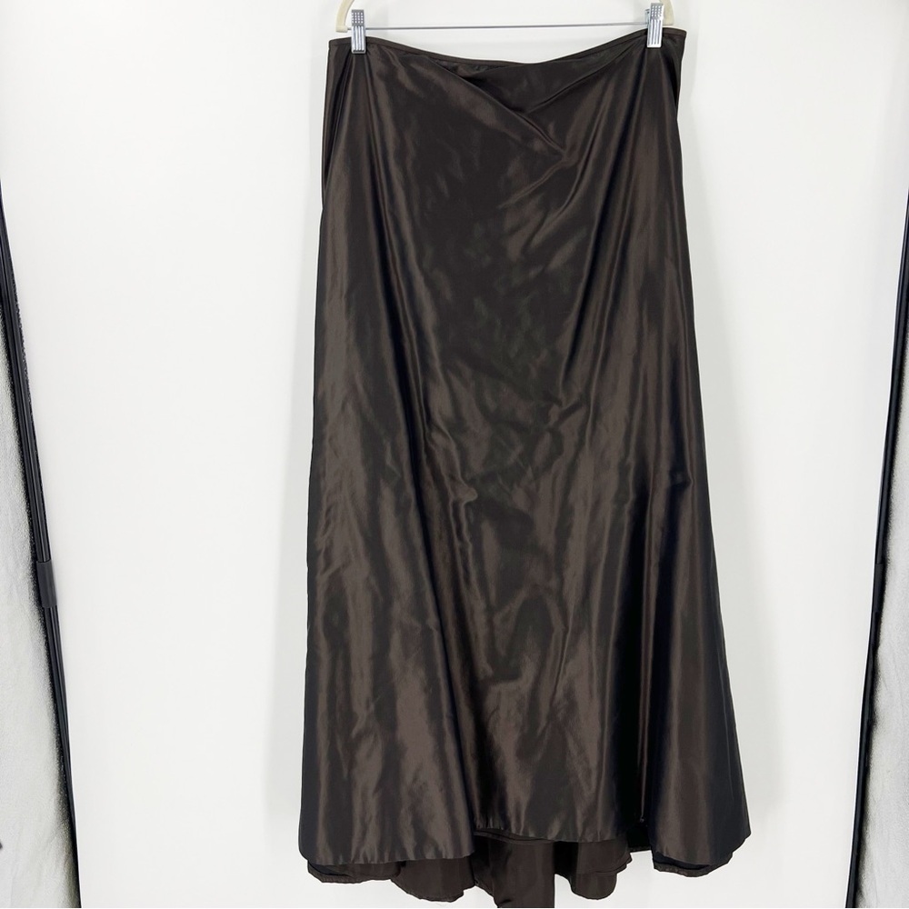 Carmen Marc Valvo 2 Piece MOTB Elegant Evening Wedding Attire Brown 16 - Picture 5 of 14